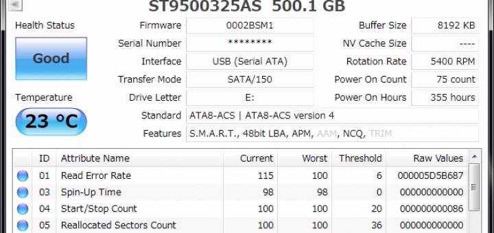 硬碟檢測工具 CrystalDiskInfo