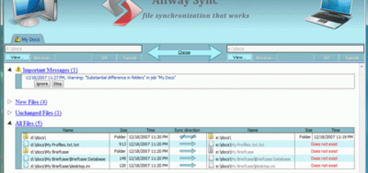 電腦同步軟體 Allway Sync