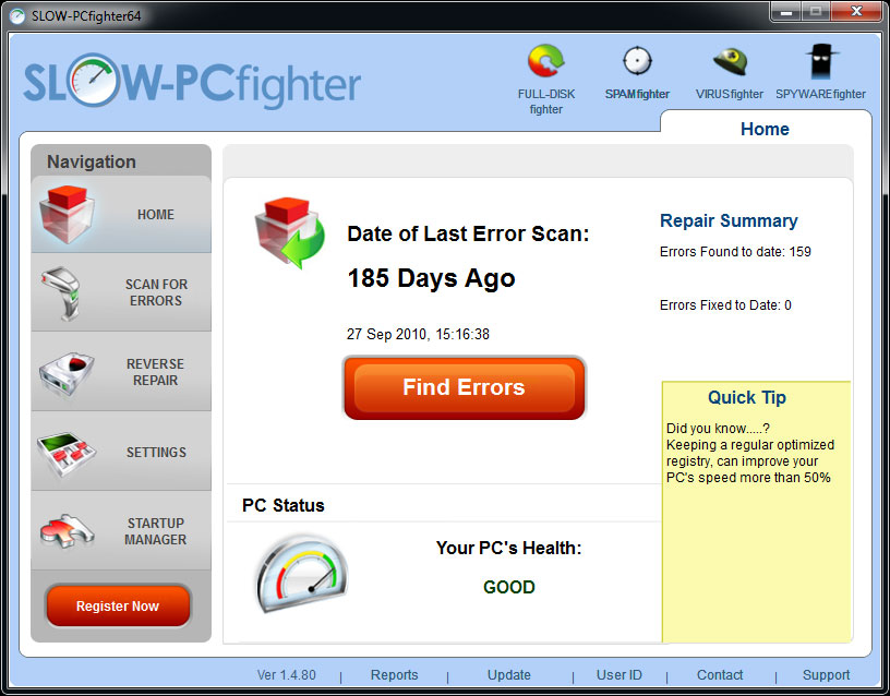 電腦變慢中毒?! SLOW-PCfighter 1.5.22 幫你解
