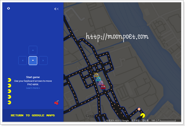 愚人節快樂！Google Map 推出用地圖玩小精靈 PAC-MAN