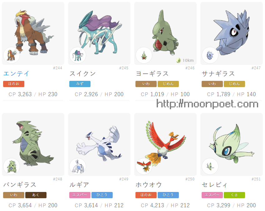 Pokemon GO 152-251 最新圖鑑 - 寶可夢最新精靈現身