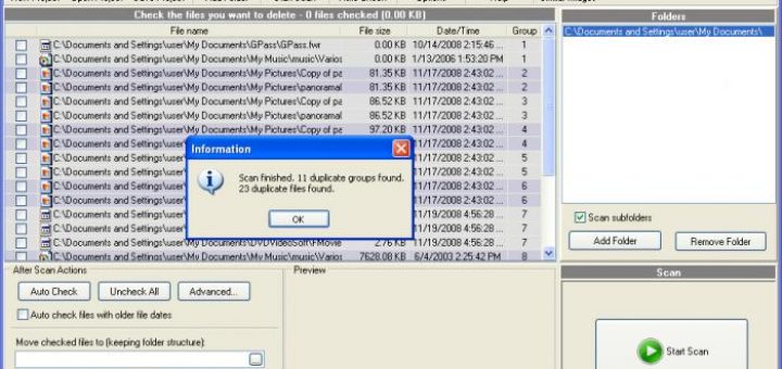 重複檔案比對刪除或搬移軟體 - Auslogics Duplicate File Finder