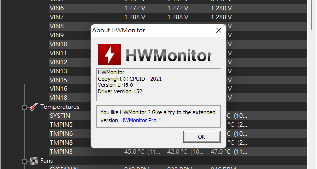 電腦溫度偵測軟體 HWMonitor 免安裝