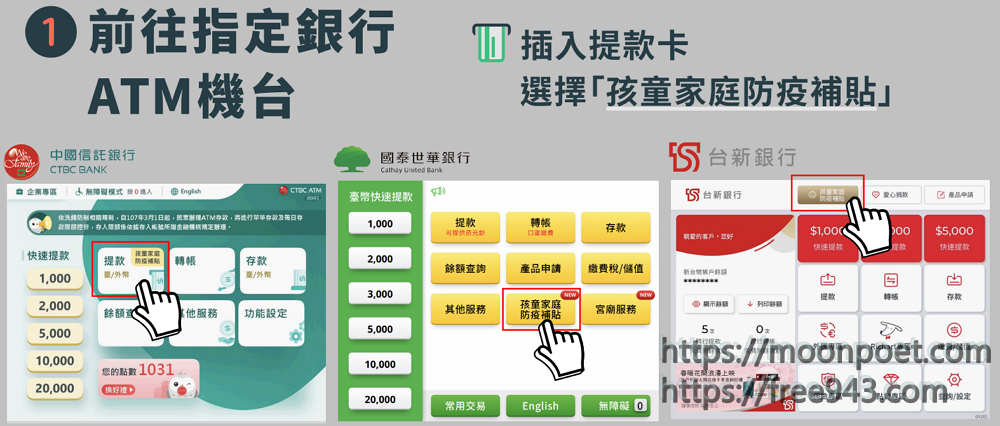 孩童家庭防疫補貼資格 領取方式 線上申請教學 懶人包