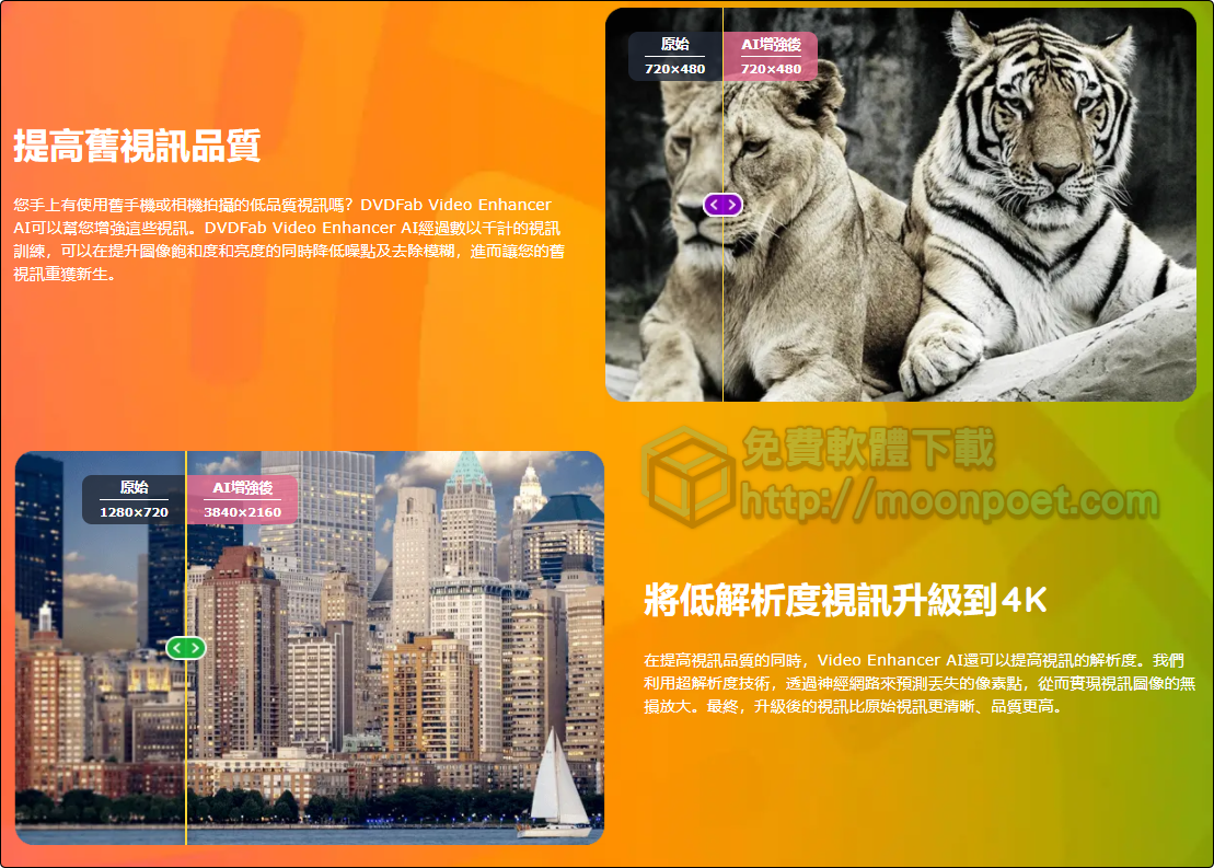 [限時免費]DVDFab Video Enhancer AI 影片畫質修復軟體