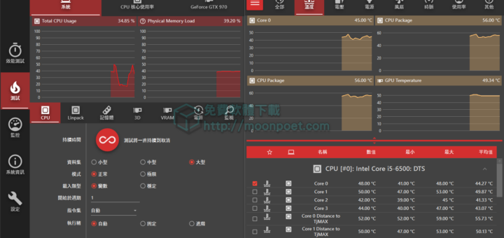電源供應器檢測及硬體效能測試軟體 OCCT 免安裝繁體中文版