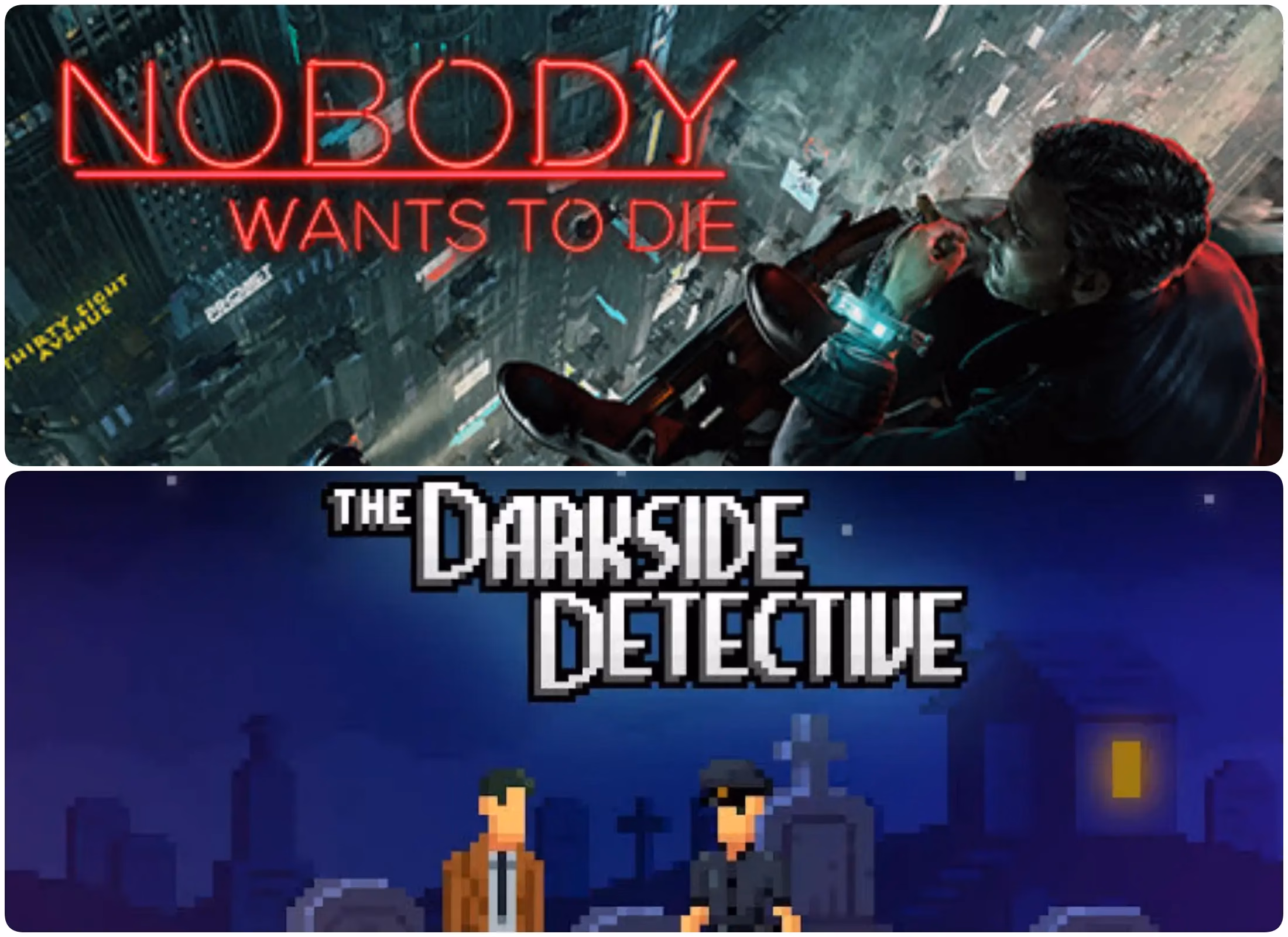Epic Games 限時免費雙重送！《The Darkside Detective》＋《Nobody Wants to Die》風格反差超大的兩款推理神作一次入庫！