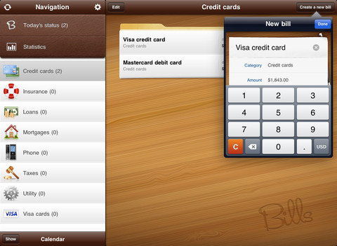 好用的手機記帳軟體 Bills ~ on your table HD