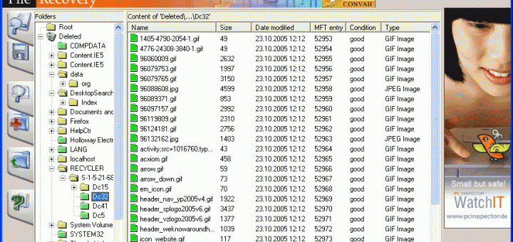 救回刪除檔案 PC INSPECTOR File Recovery 4.x