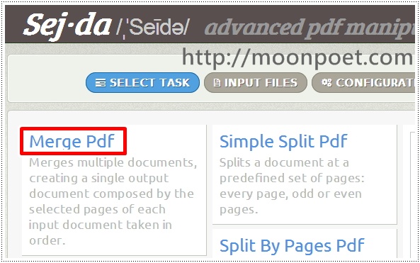 pdf合併 免安裝線上服務 Sej-da
