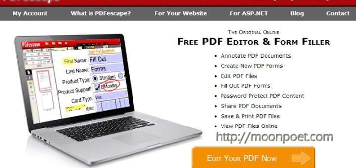 PDFescape - pdf線上編輯服務 刪除頁面、轉向、加註文字一手包辦