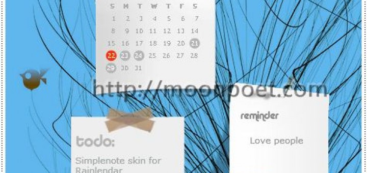 桌面月曆2015下載 rainlendar中文軟體